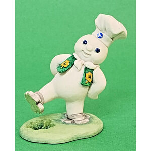 Pillsbury Dough Boy Figurine Danbury Mint Calendar 1997 birthday March Shamrock